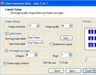 Set image quality, image labels and frames per page