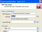PDF file setup